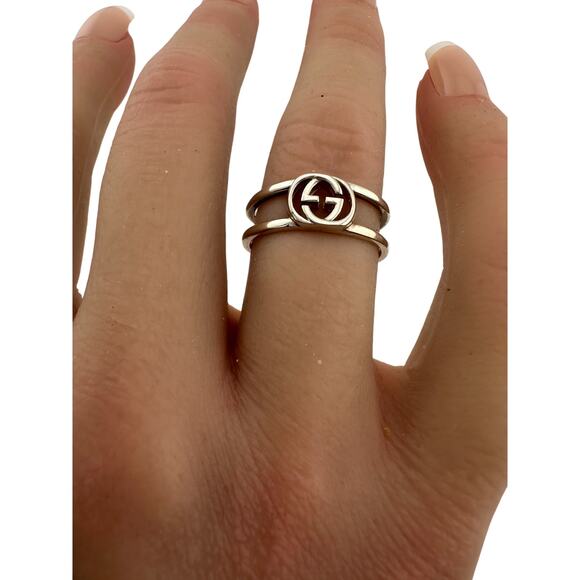 Gucci Interlocking G Open Band Ring Size 5.75 (11) - Picture 11 of 13